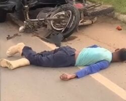 Two men on motorcycle die in head-on collision with pickup truck