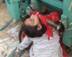 Young Indian woman killed by wheat thresher