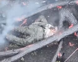 African in Russian uniform eliminated by drone