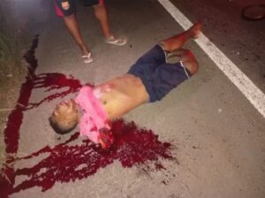 Aftermath of fatal motorcycle accident
