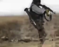 Armenian soldiers finishing off their Azerbaijani opponents