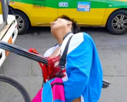 Cyclist died after being impaled on steel rebar rods