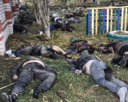 Dead civilians after Russian attack on Kupiansk