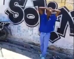 Haitian executed and burned on pile of tires