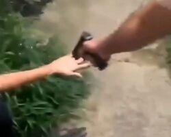 Hand shot through as punishment for theft #2
