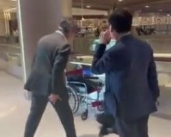 Lunatic stabbed three restaurant guests