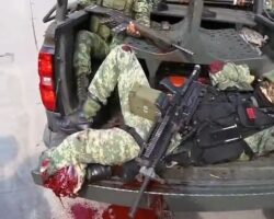 Mexican soldier loses leg due to .50 caliber bullet