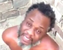 Painful whipping of Nigerian man