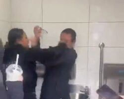 Pervert gets beaten up by girl