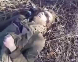 Russian soldiers robbing corpses of fallen Ukrainians