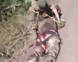 Seriously injured Russian soldier after Ukrainian drone attack