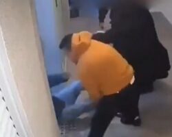 Stabbed by her ex-boyfriend in front of her current boyfriend