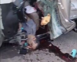 Three dead after head-on collision between SUV and truck