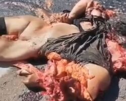 Truck crushed woman on highway