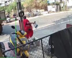 Woman hit by uncontrolled reversing truck