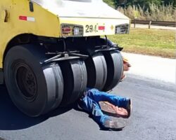 Worker crushed to death by road roller