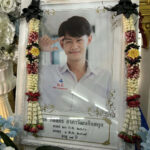 Young Thai man lost control of his motorcycle and crashed