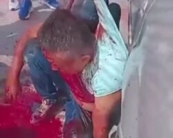 Alleged rapist brutally beaten by angry mob
