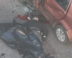 Fatal collision between motorcyclist and car in Moscow