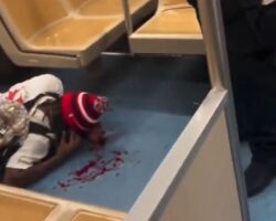 Injured by firearm on subway train