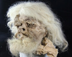 Mummified body exhibited at National Museum of Iran