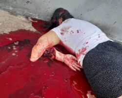Murdered by her neighbor in front of her children