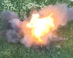 Russian soldier hit and killed by Ukrainian kamikaze drone