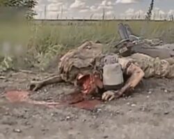 Russian soldier on motorcycle hit by drone strike #2