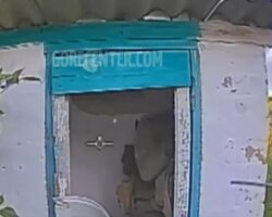 Russian soldier tried to hide from drone in outhouse #2