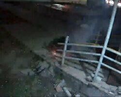 Shot in head with flare gun
