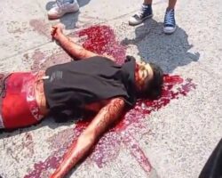 Stabbed to death during street fight between several men