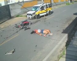 Woman riding motorcycle dies in head-on crash with van
