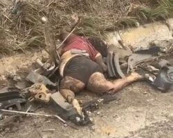 Couple mangled after collision with truck