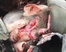Fallen Russian soldier on battlefield