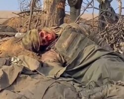 Fallen Russian soldier on battlefield #6
