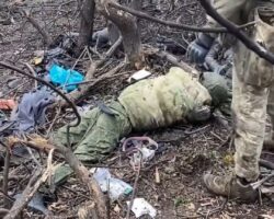 Fallen Russian soldier on battlefield #8