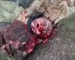 Group of Ukrainian soldiers destroyed by tank