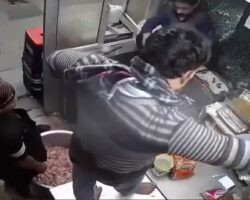 Guy electrocuted inside meat shop