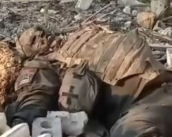 Mummified remains of Russian soldier