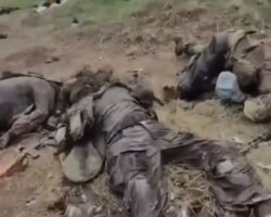 Russian soldier filming their losses