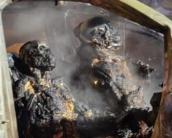 Six young people burned to death in BMW crash