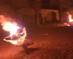 Three criminals burned alive for stealing car