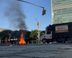 Tibetan activist set himself on fire in front of UN Building in NYC