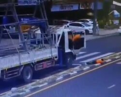Truck driver severely burned in high-voltage electrical accident