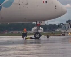 Airport ground worker run over by Airbus A350