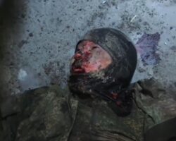 Fallen Russian soldier on battlefield #12