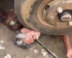 Indian man crushed by dump truck