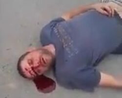 Man hits head hard on pavement
