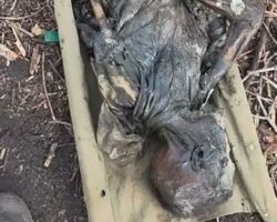 Russian soldier found in state of mummification