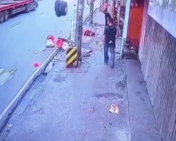 Street vendor struck and killed by loose truck tire